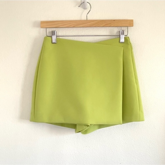 NWT Zara Asymmetric Skort Green Apple XS - Picture 6 of 12